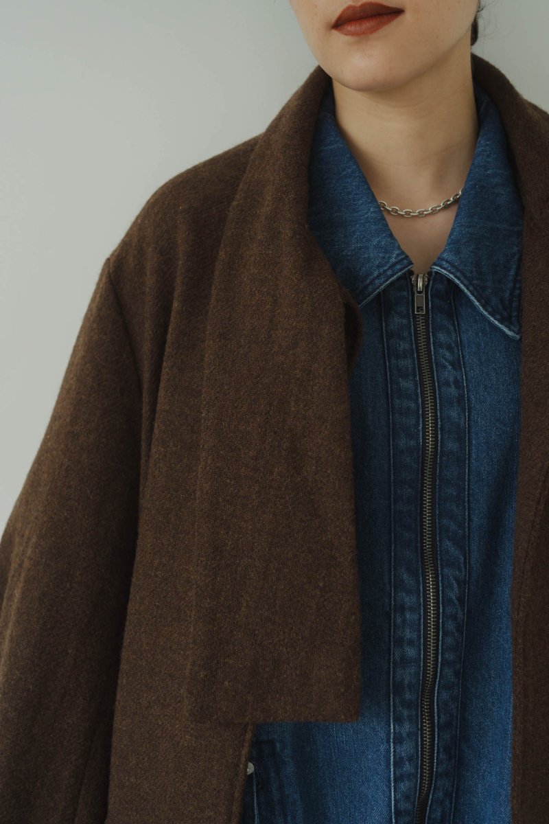 2way wool long coat(unisex)/brown - KNUTH MARF