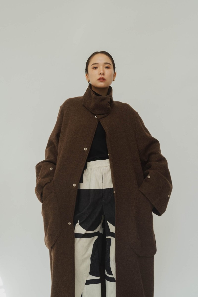 2way wool long coat(unisex)/brown - KNUTH MARF