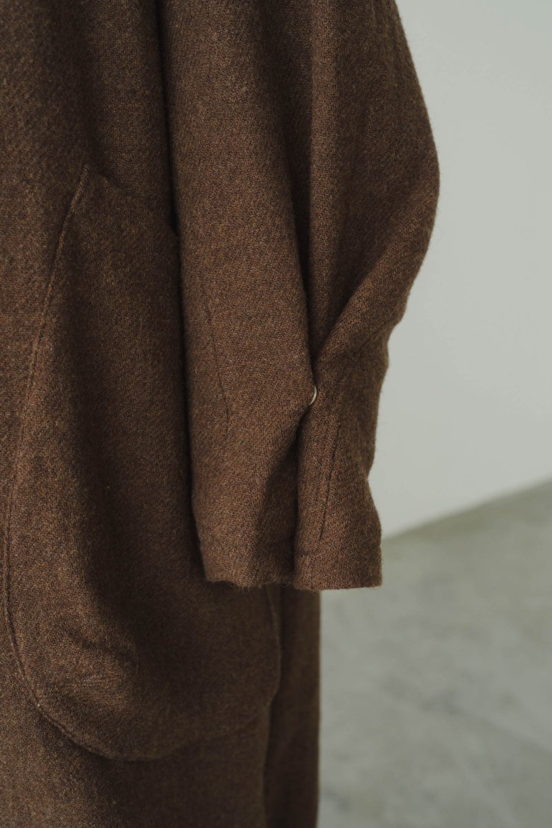 2way wool long coat(unisex)/brown - KNUTH MARF