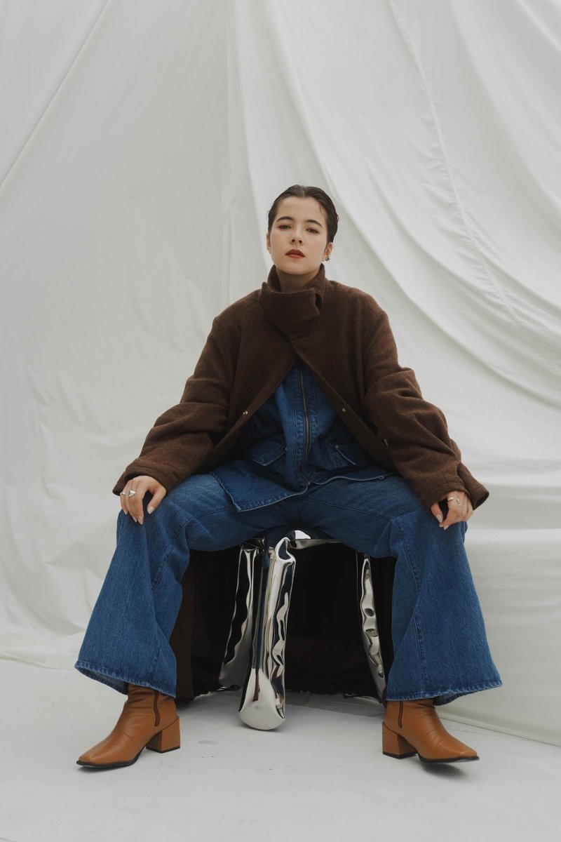 2way wool long coat(unisex)/brown - KNUTH MARF