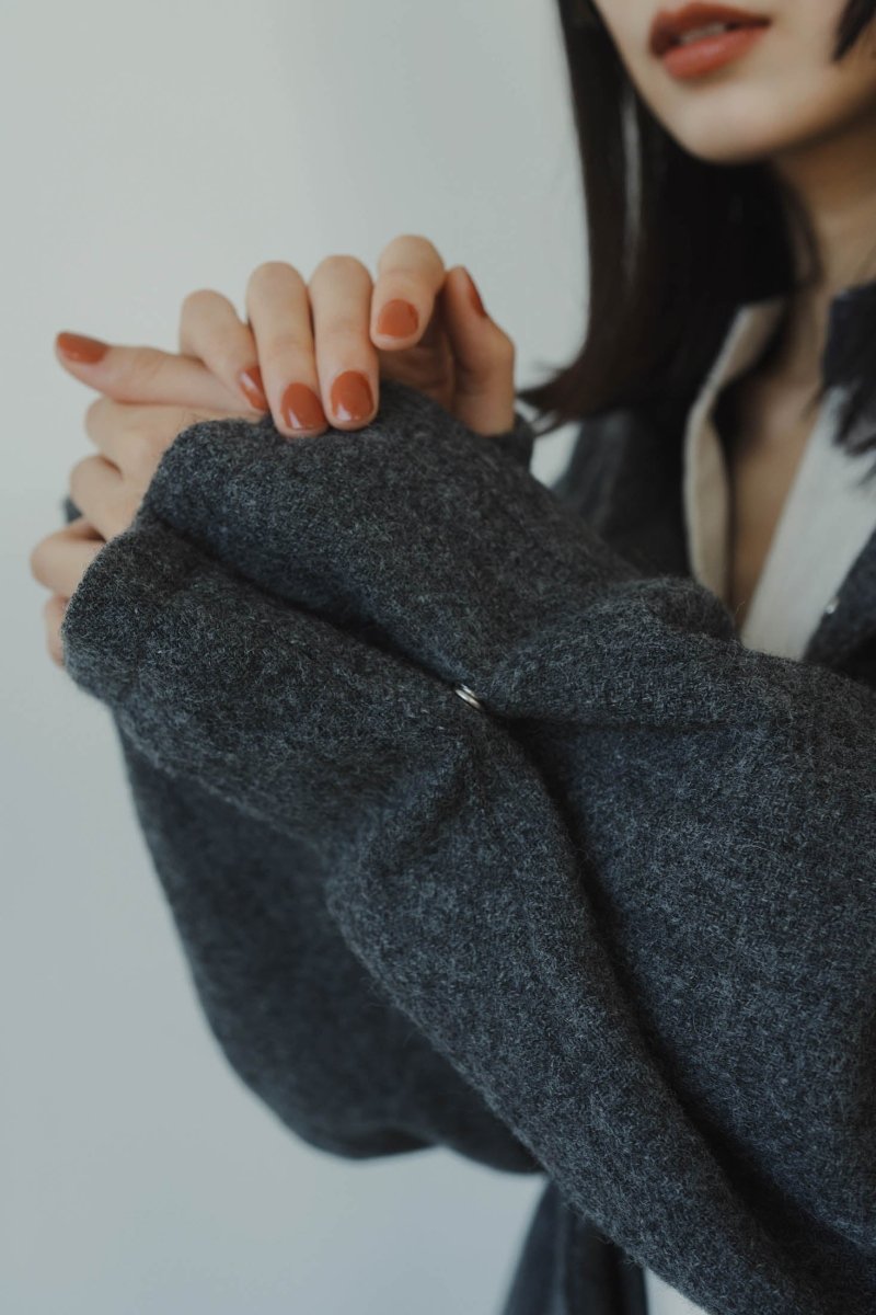 2way wool long coat(unisex)/gray - KNUTH MARF