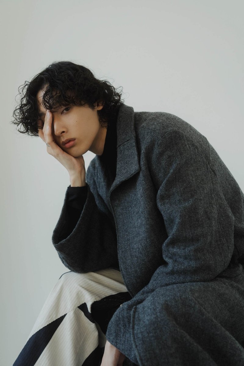 2way wool long coat(unisex)/gray - KNUTH MARF
