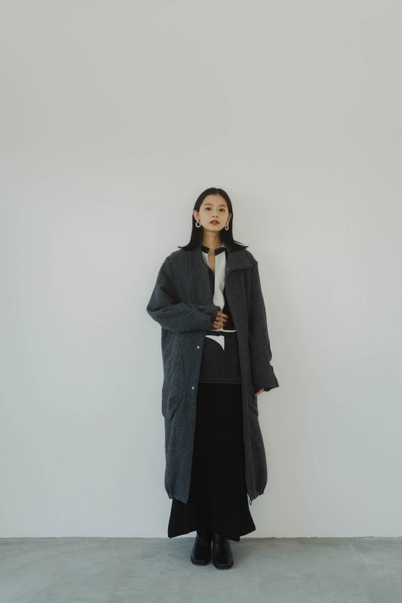 2way wool long coat(unisex)/gray - KNUTH MARF