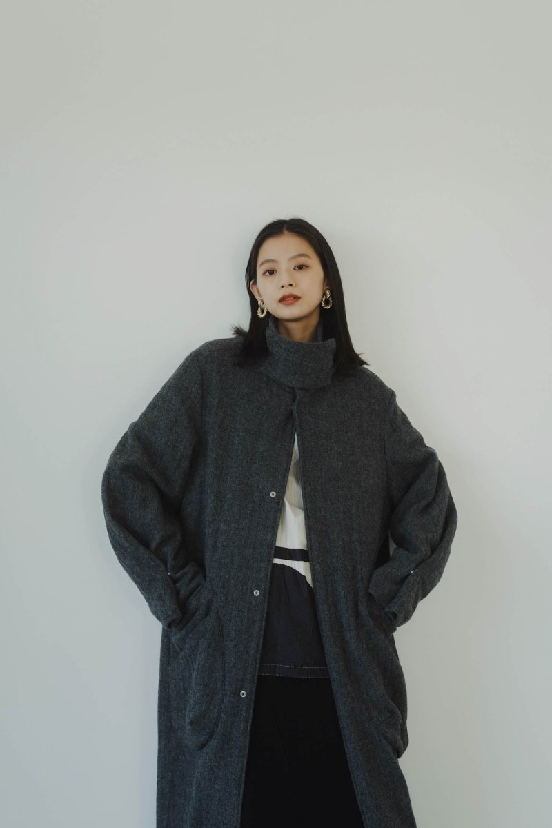 2way wool long coat(unisex)/gray - KNUTH MARF