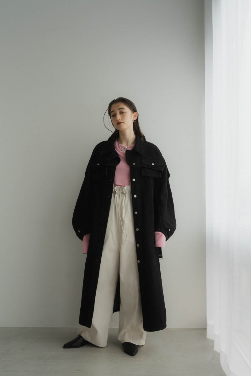 3way denim trench coat/black - KNUTH MARF