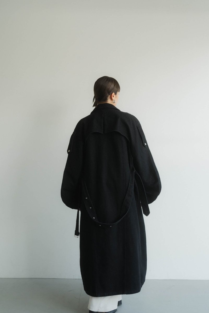 3way denim trench coat/black - KNUTH MARF