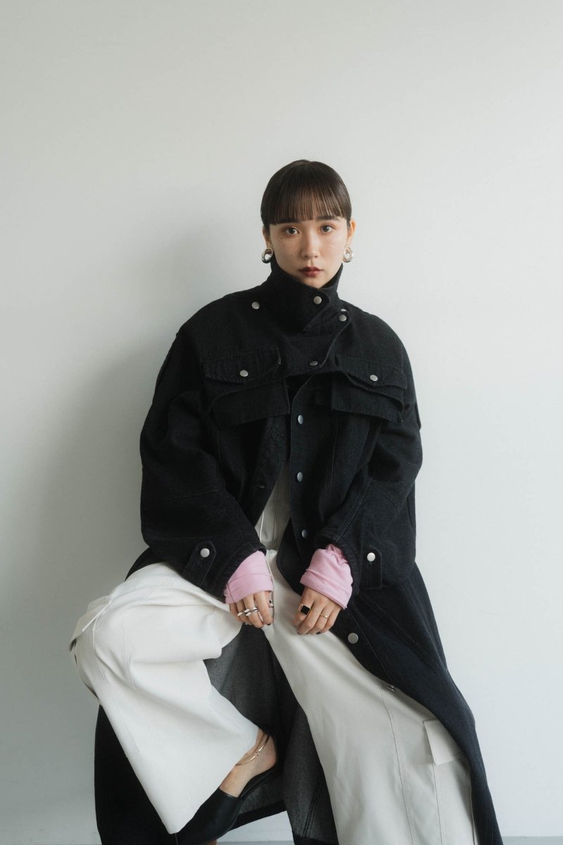 3way denim trench coat/black - KNUTH MARF