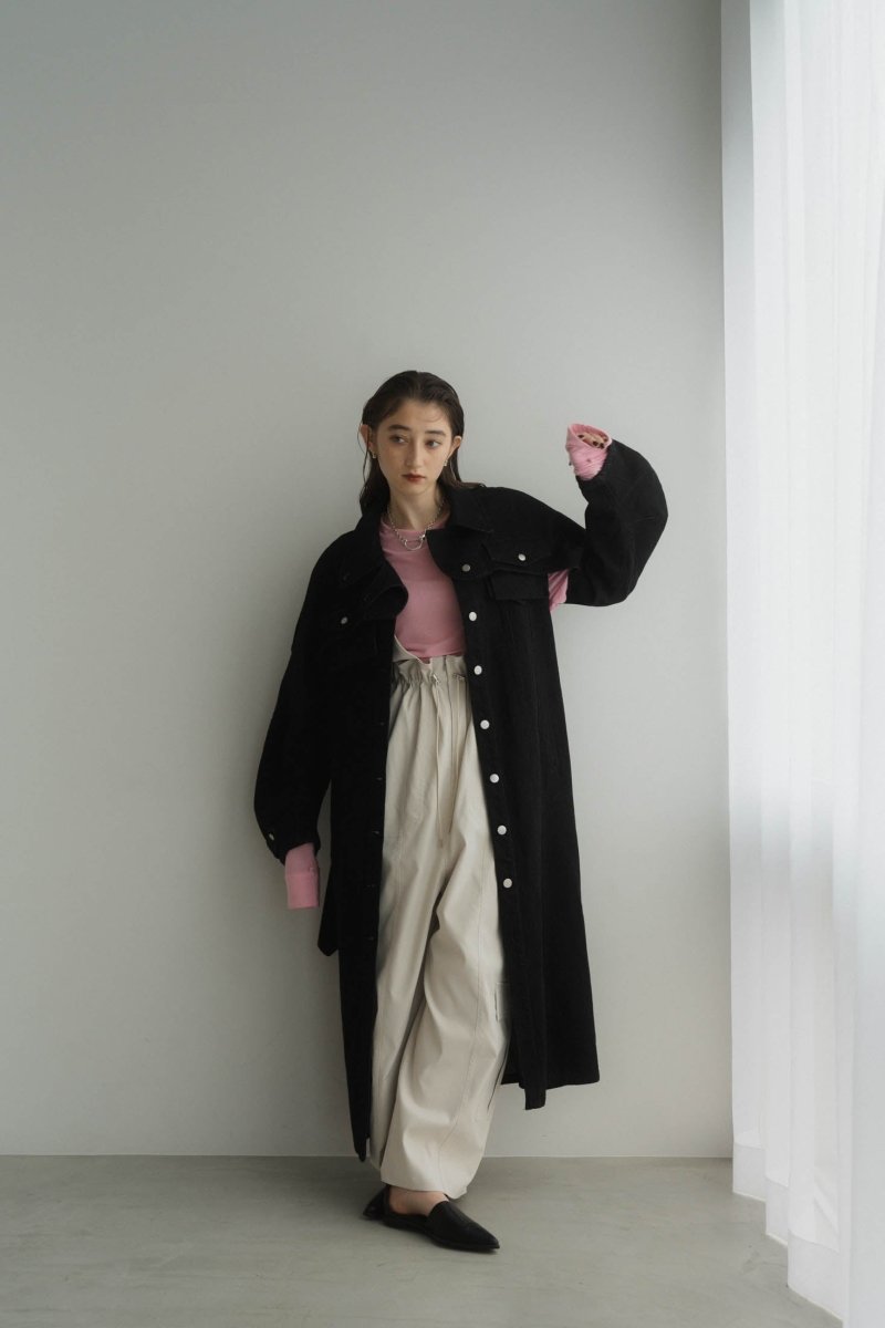 3way denim trench coat/black - KNUTH MARF