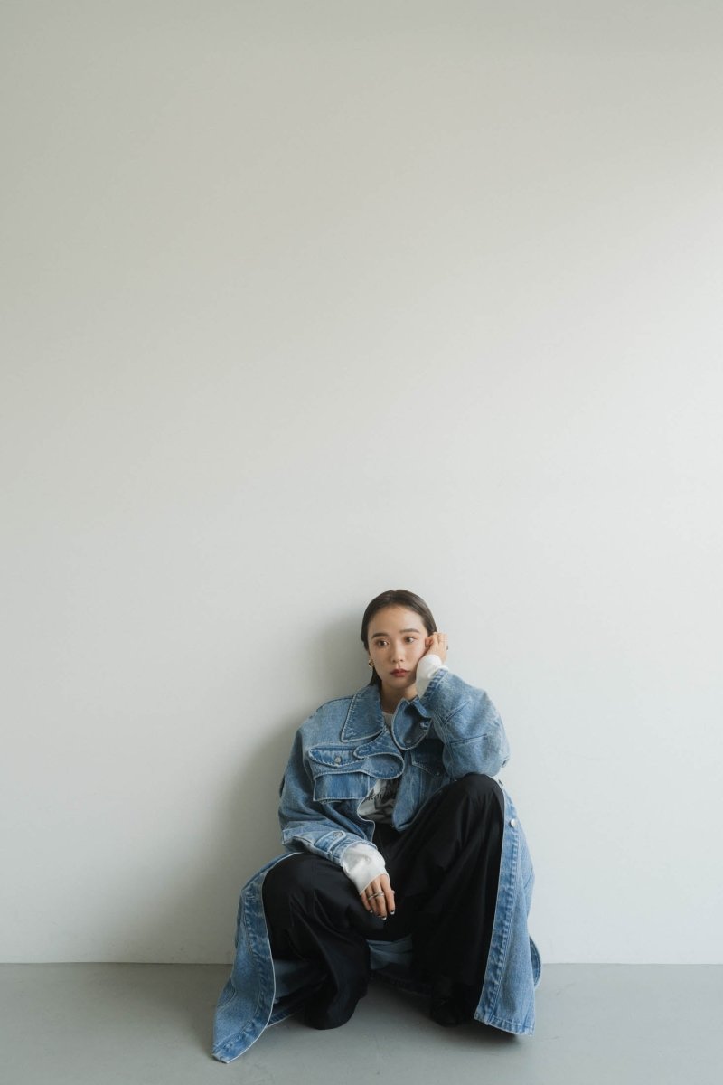 3way denim trench coat/blue - KNUTH MARF