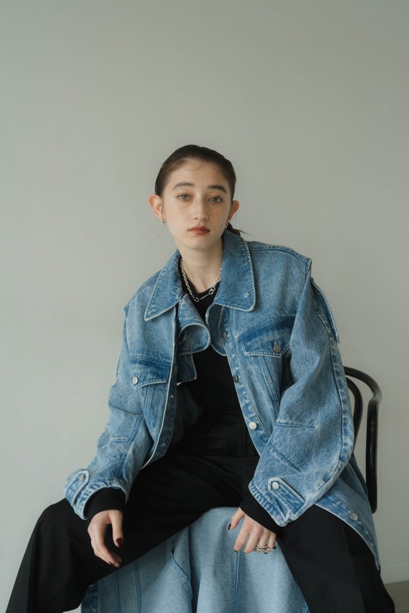 3way denim trench coat/blue - KNUTH MARF