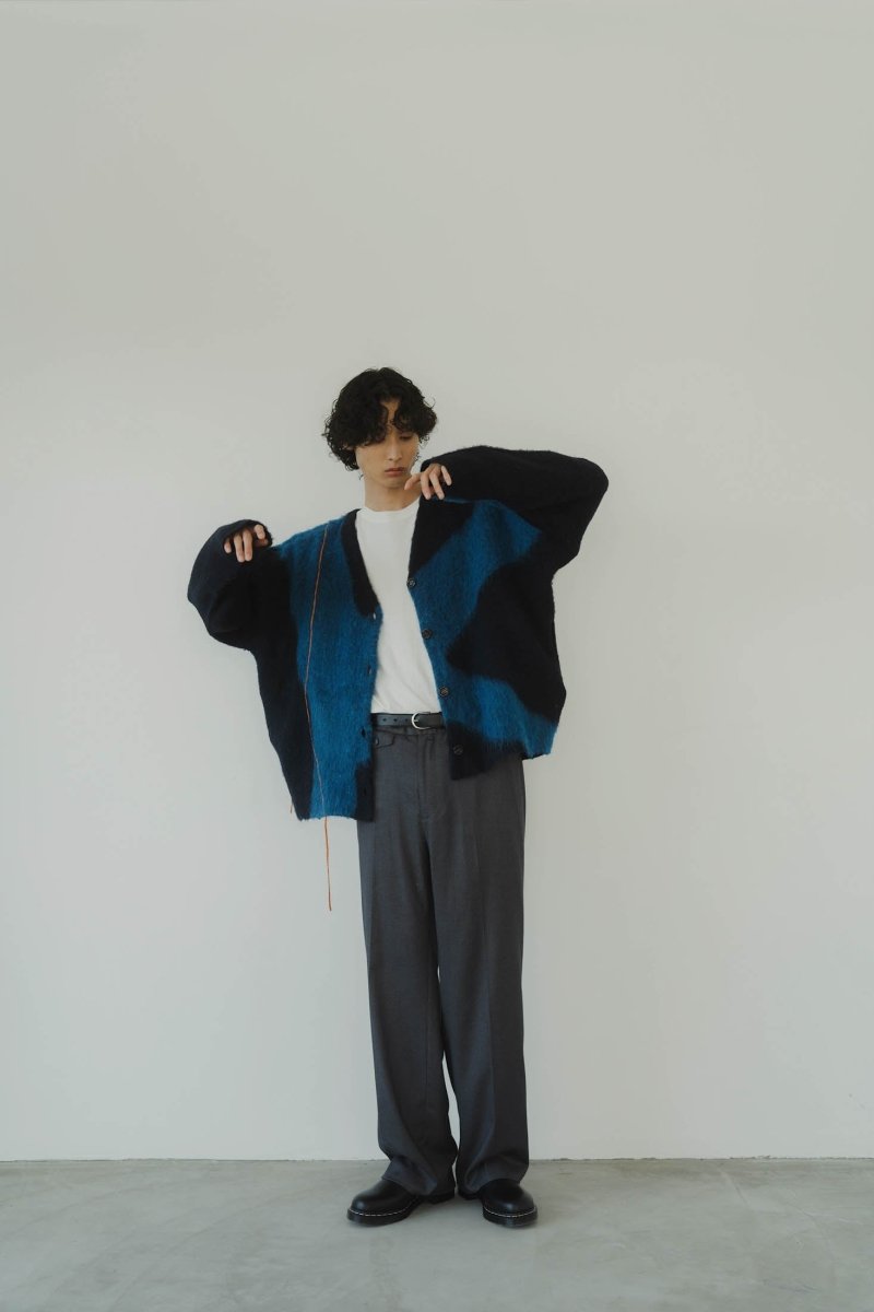 accent mohair cardigan(unisex)/navyblue/Free - KNUTH MARF