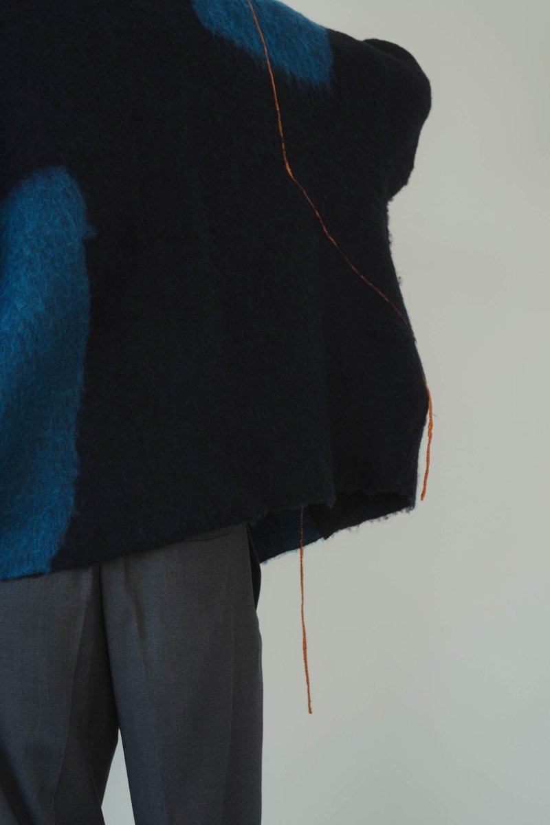 accent mohair cardigan(unisex)/navyblue/Free - KNUTH MARF