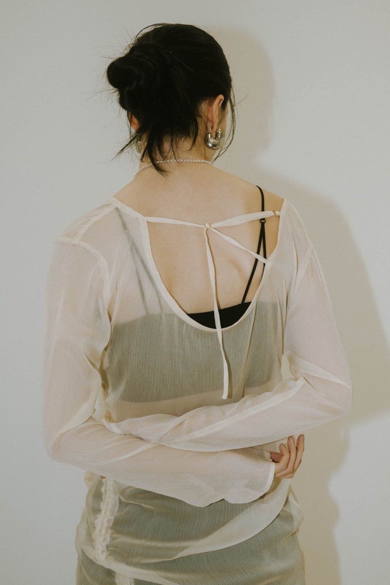 asymmetry sheer long one piece/4color - KNUTH MARF