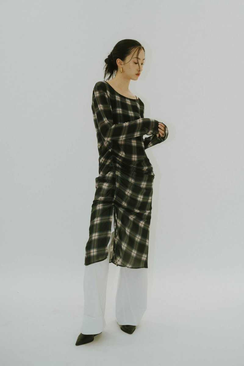 asymmetry sheer long one piece/4color - KNUTH MARF