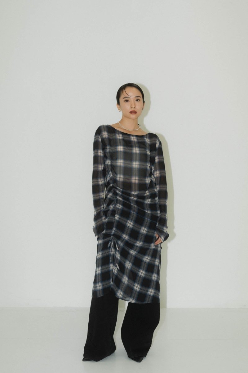 asymmetry sheer long one piece/4color - KNUTH MARF
