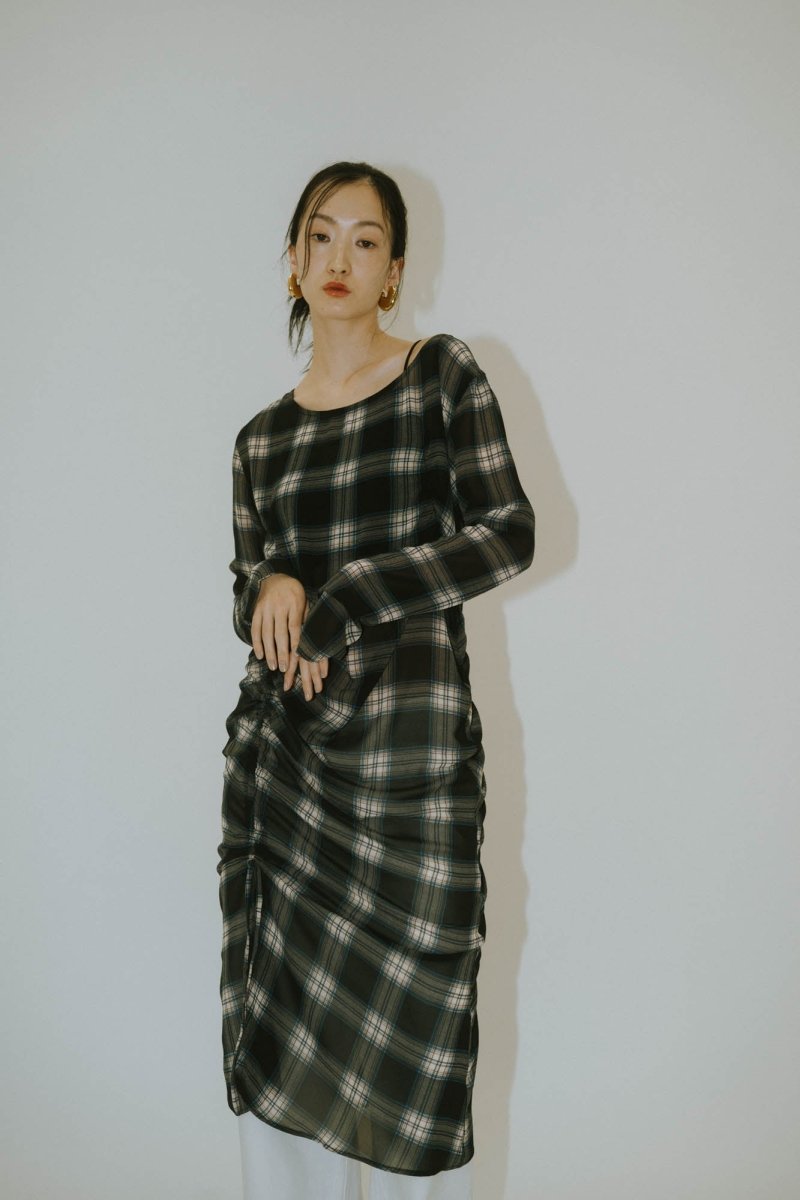 asymmetry sheer long one piece/4color - KNUTH MARF