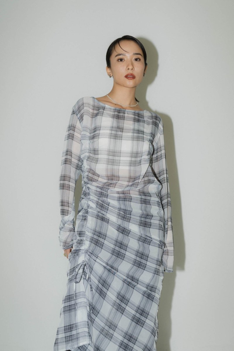 asymmetry sheer long one piece/4color - KNUTH MARF