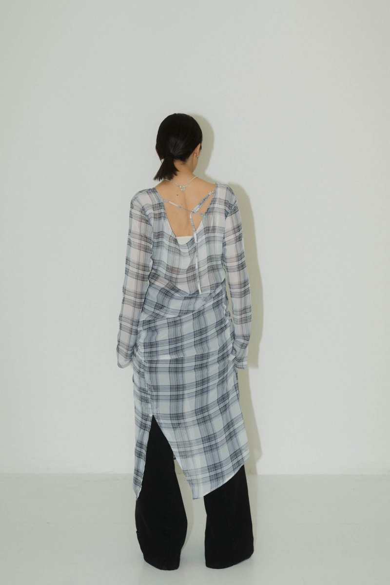asymmetry sheer long one piece/4color - KNUTH MARF