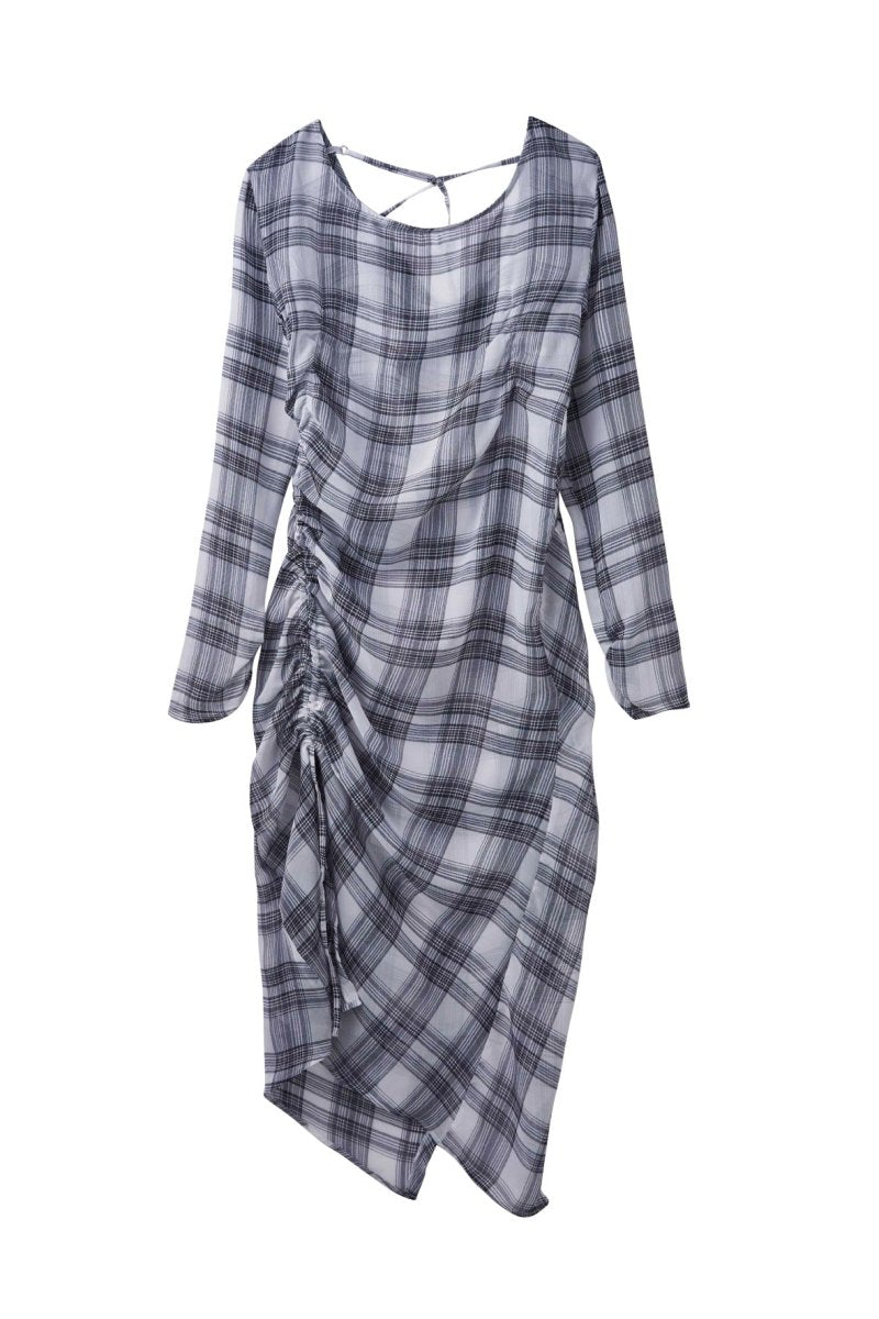 asymmetry sheer long one piece/4color - KNUTH MARF