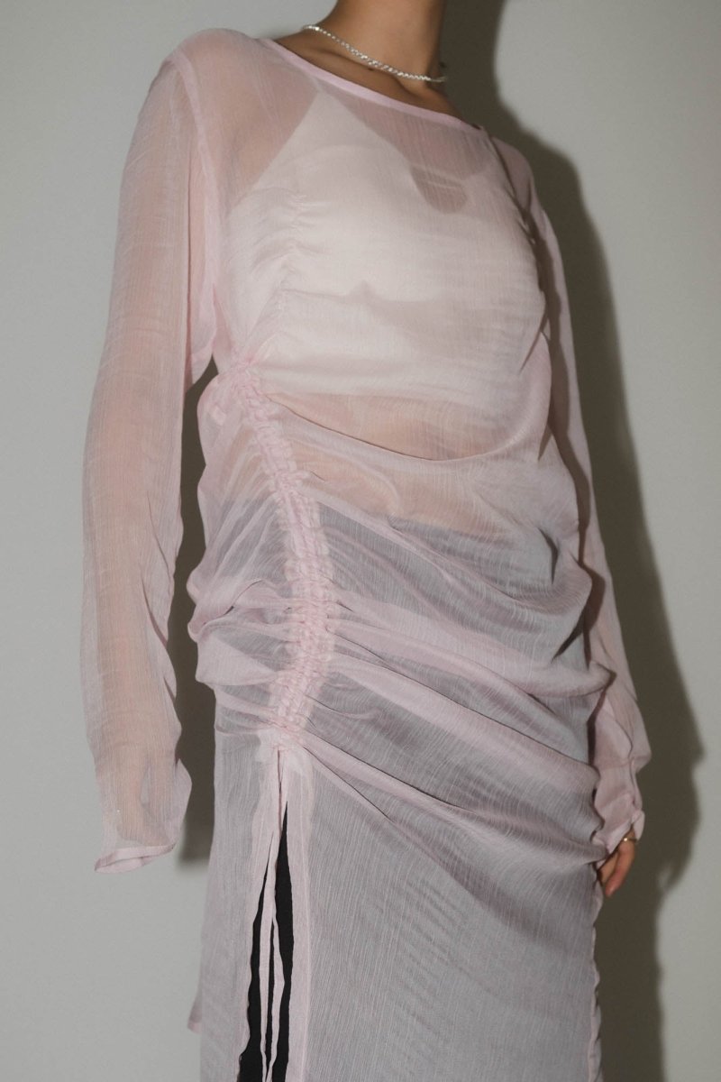asymmetry sheer long one piece/4color - KNUTH MARF