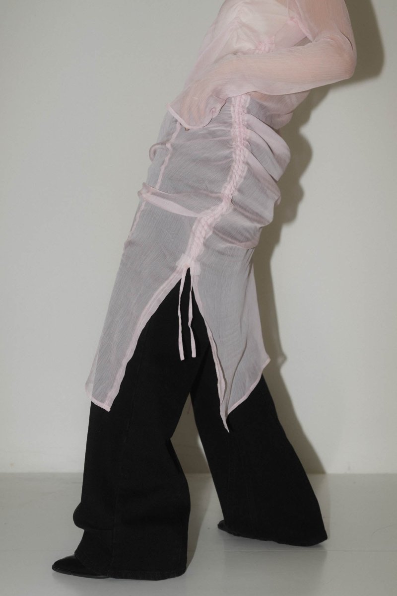 asymmetry sheer long one piece/4color - KNUTH MARF