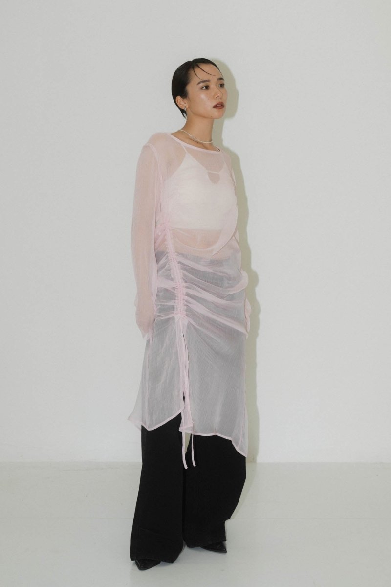 asymmetry sheer long one piece/4color - KNUTH MARF