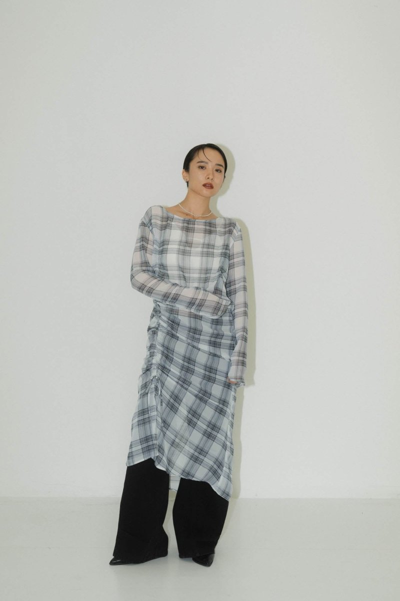 asymmetry sheer long one piece/4color - KNUTH MARF