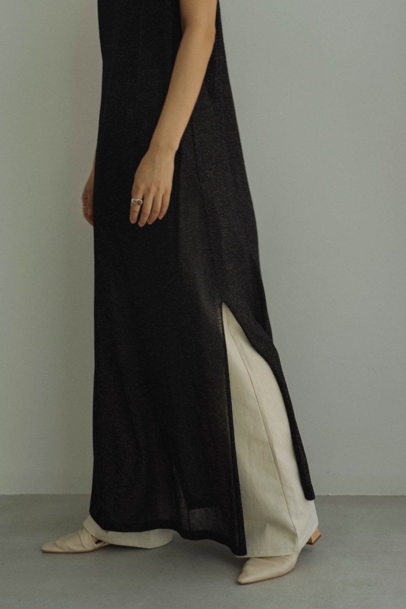 back open lamé one piece/black - KNUTH MARF