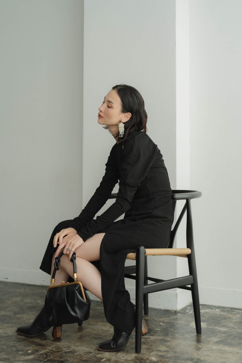 beads earring/black - KNUTH MARF