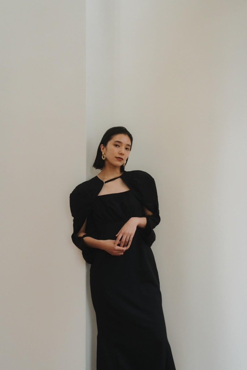 bolero mermaid one-piece/blackblack,blackwhite - KNUTH MARF