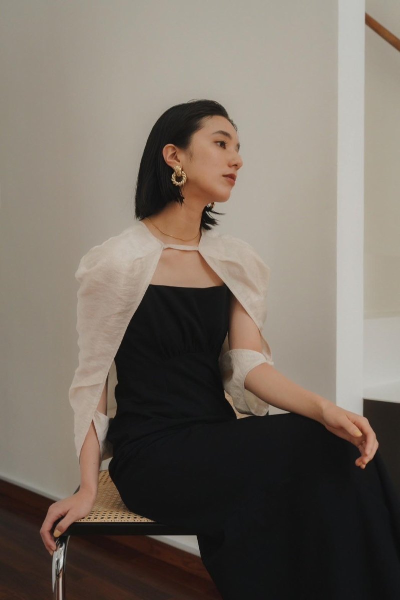 bolero mermaid one-piece/blackblack,blackwhite - KNUTH MARF