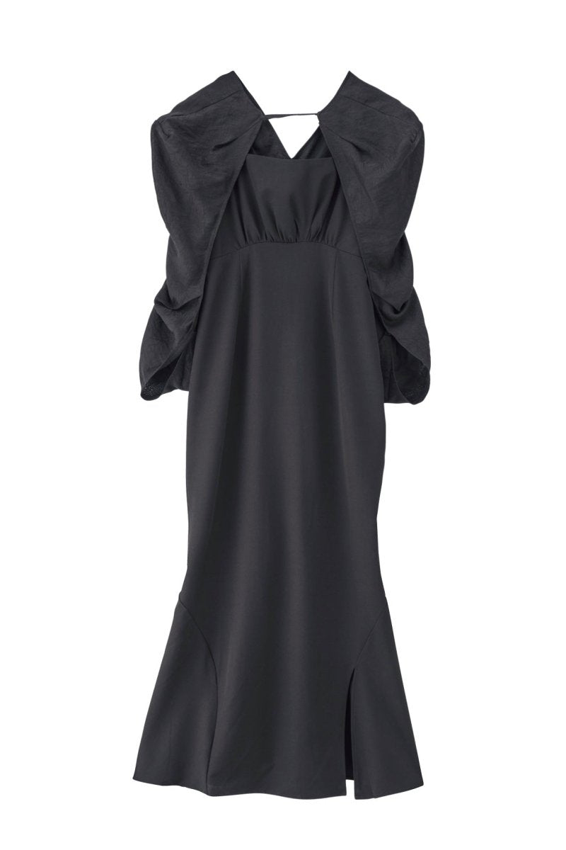 bolero mermaid one-piece/blackblack,blackwhite - KNUTH MARF