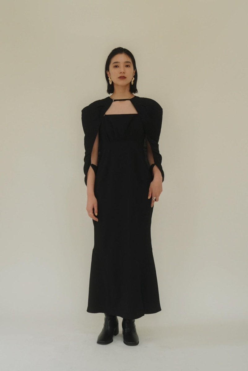 bolero mermaid one-piece/blackblack,blackwhite - KNUTH MARF