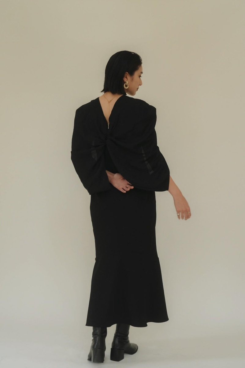 bolero mermaid one-piece/blackblack,blackwhite - KNUTH MARF