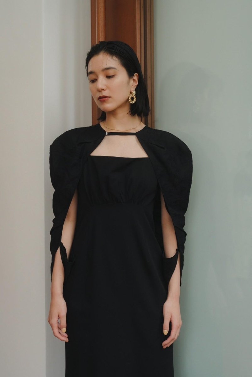bolero mermaid one-piece/blackblack,blackwhite - KNUTH MARF
