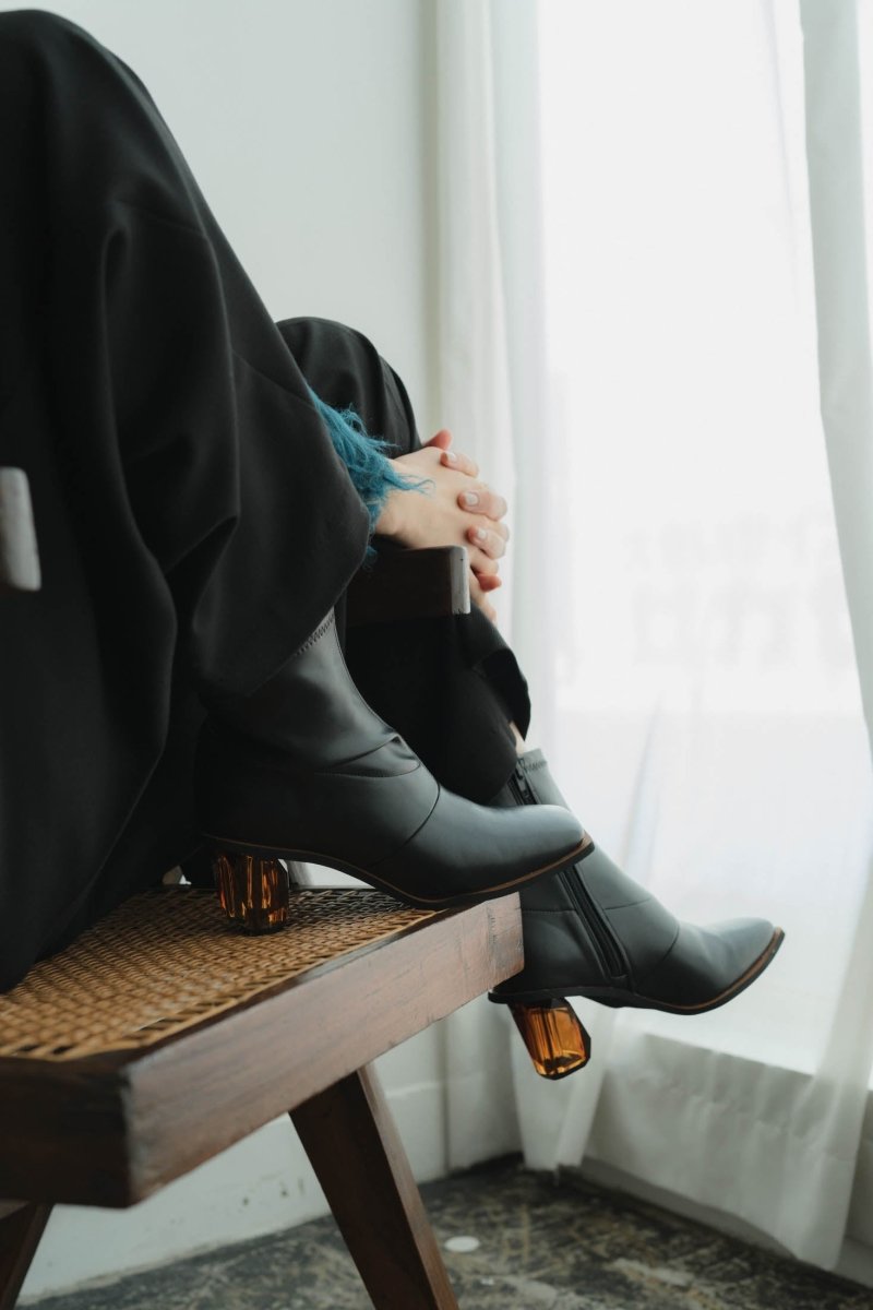 clear heel boots/2color - KNUTH MARF
