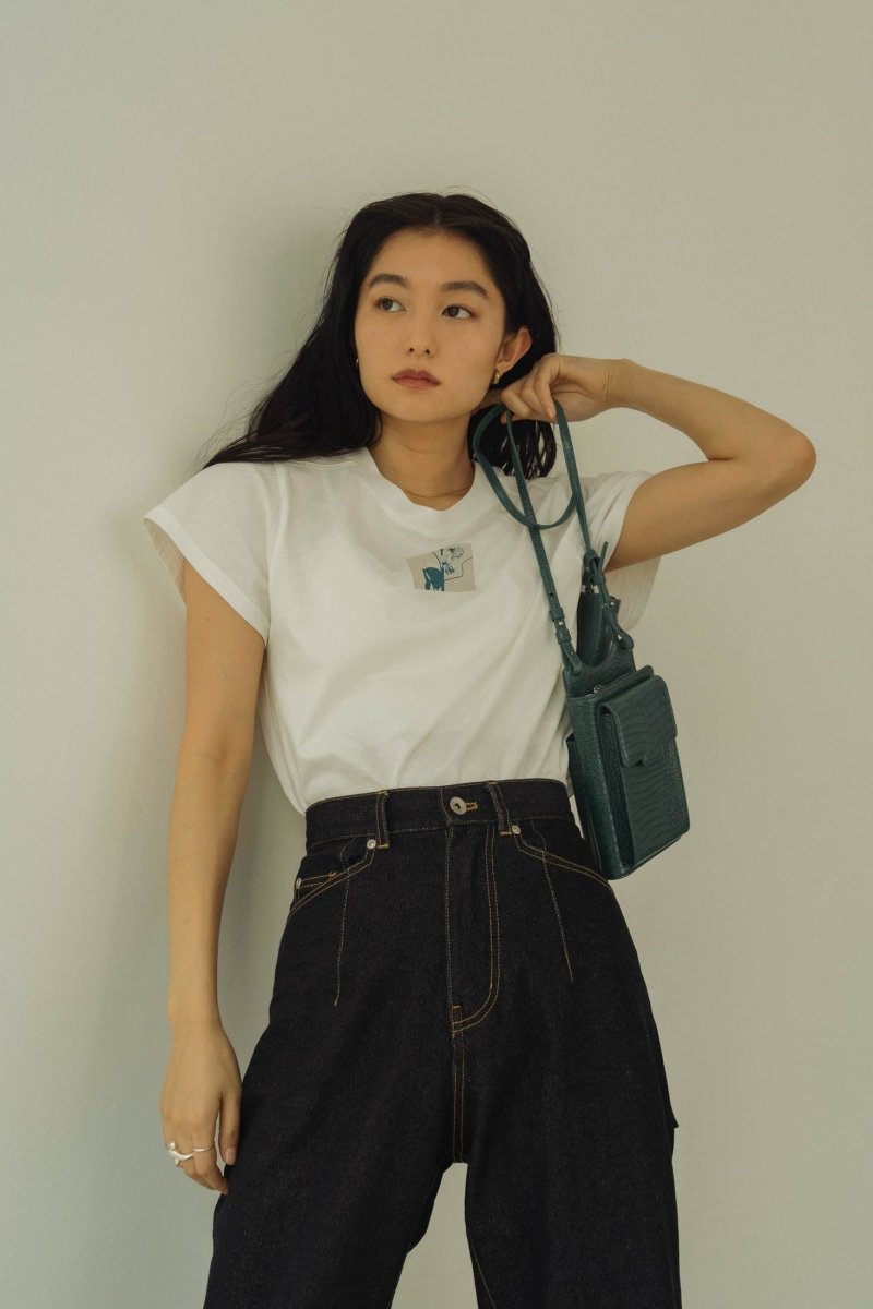 crocodile mulch pochette/bluegreen - KNUTH MARF