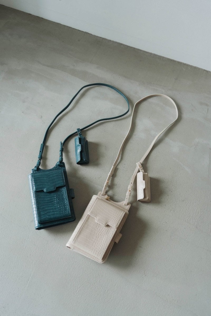 crocodile mulch pochette/bluegreen - KNUTH MARF