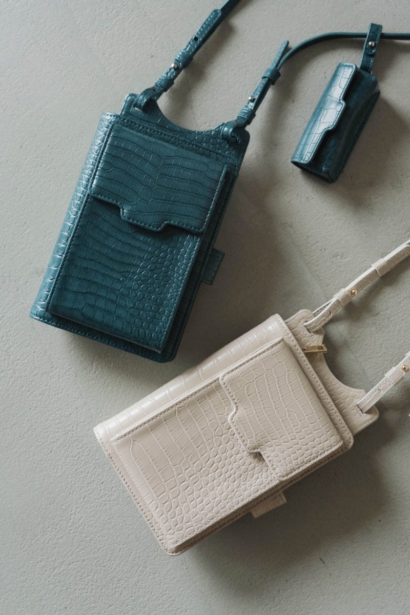 crocodile mulch pochette/bluegreen - KNUTH MARF