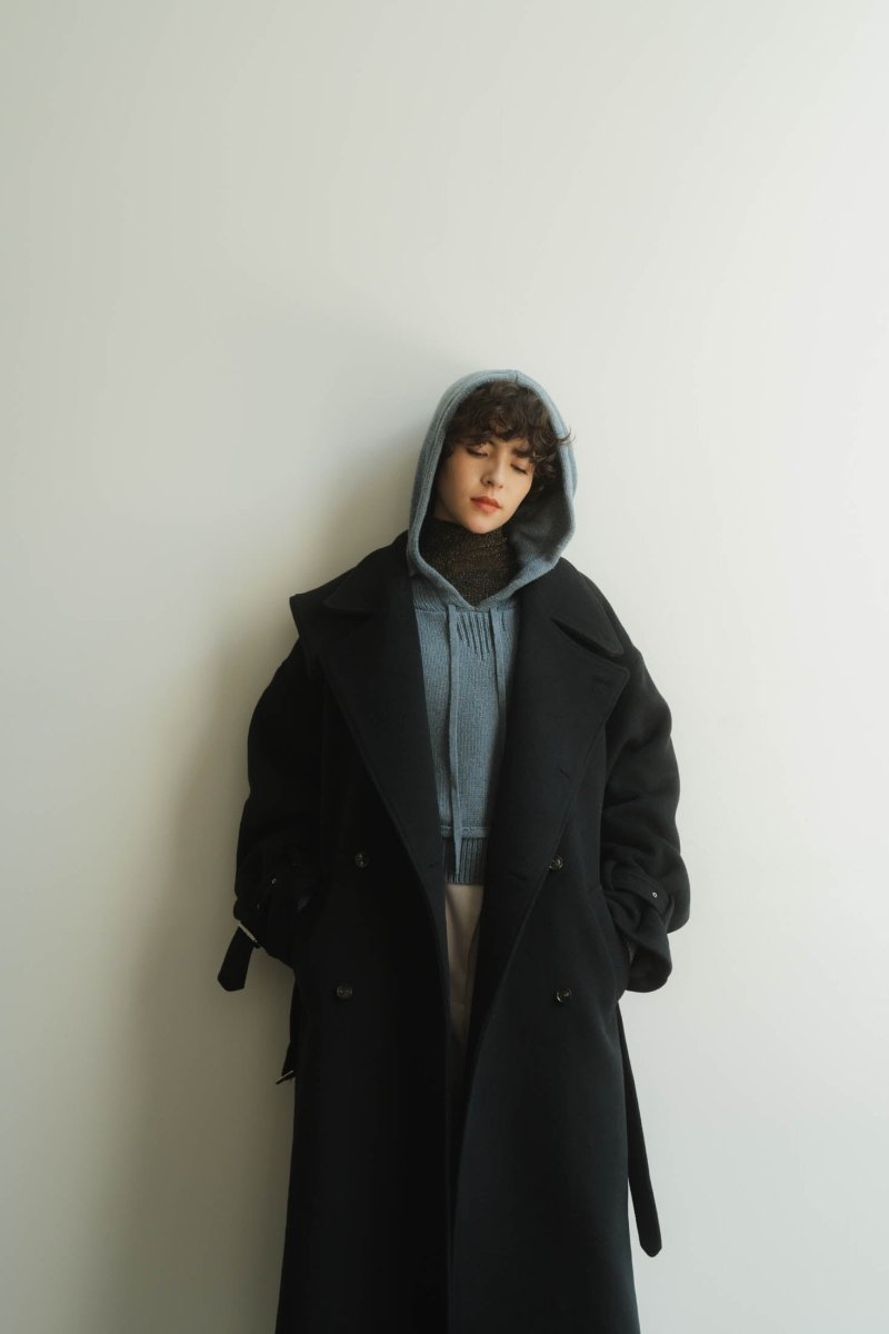 cropped knit hoodie/2color - KNUTH MARF