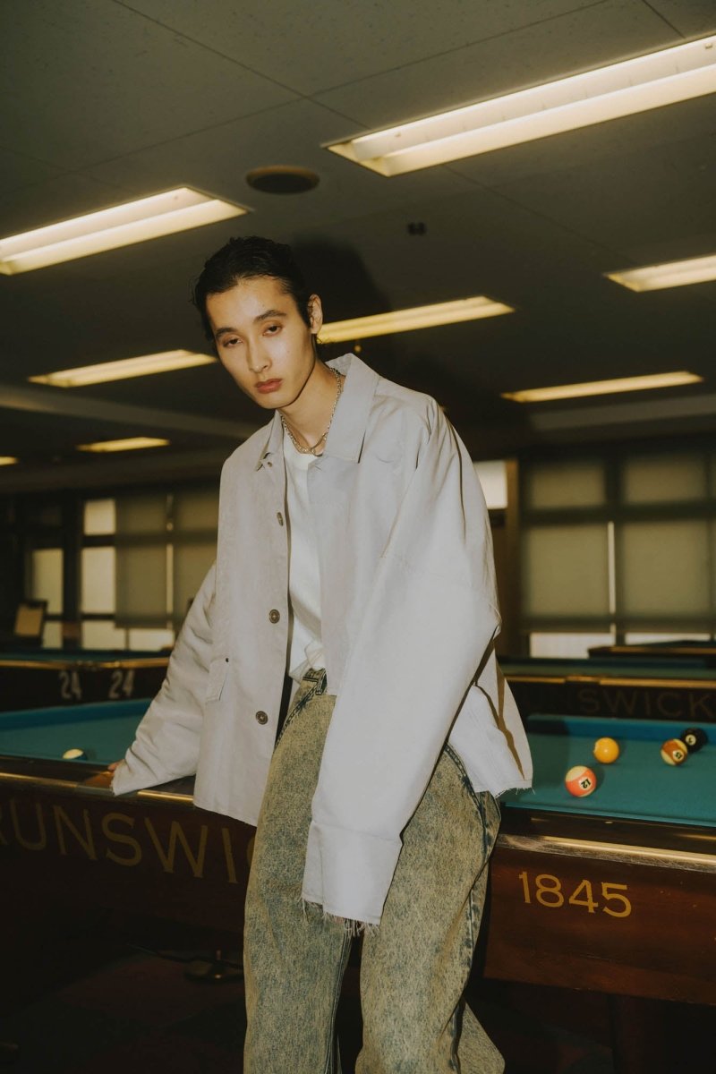 cutting edge shirt jacket(unisex)/iceblue - KNUTH MARF