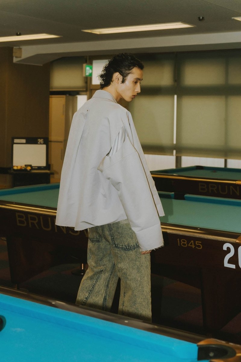 cutting edge shirt jacket(unisex)/iceblue - KNUTH MARF