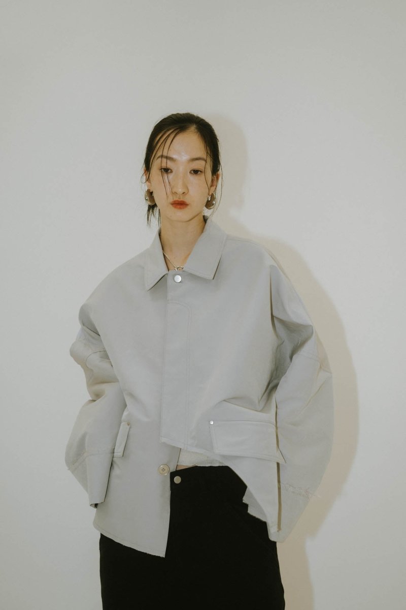 cutting edge shirt jacket(unisex)/iceblue - KNUTH MARF