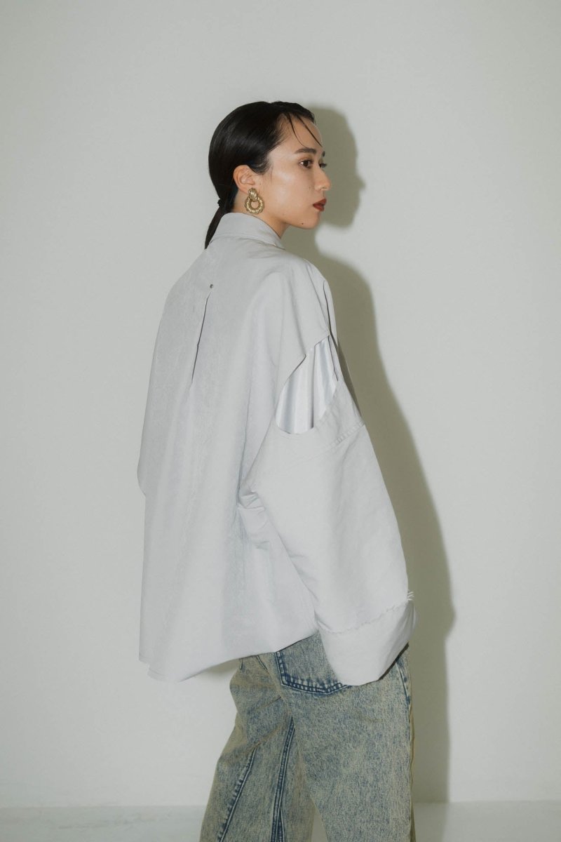 cutting edge shirt jacket(unisex)/iceblue - KNUTH MARF