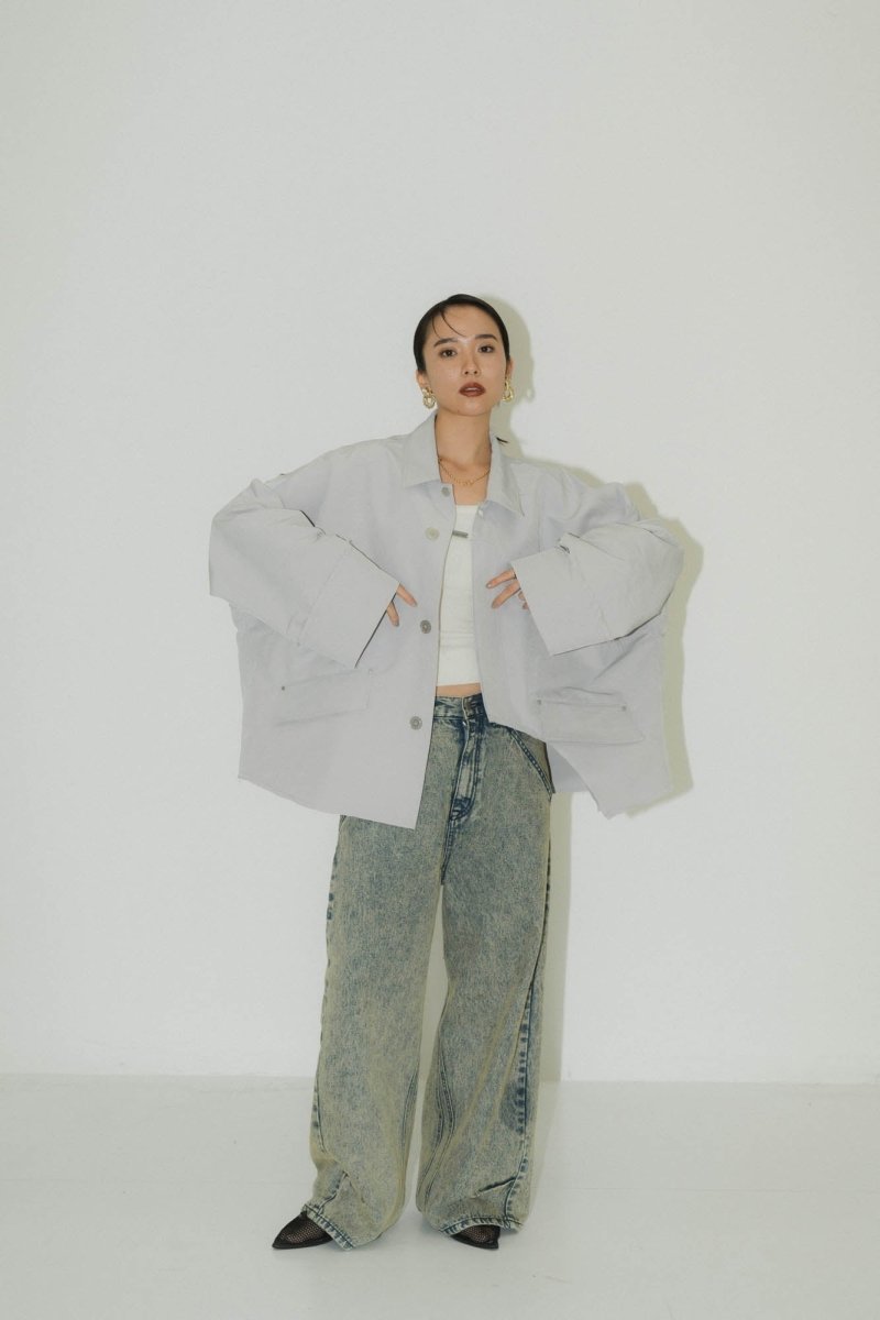 cutting edge shirt jacket(unisex)/iceblue - KNUTH MARF