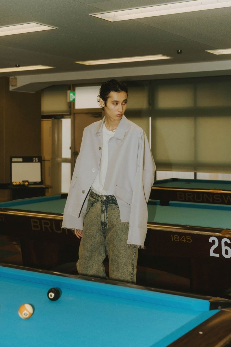 cutting edge shirt jacket(unisex)/iceblue - KNUTH MARF
