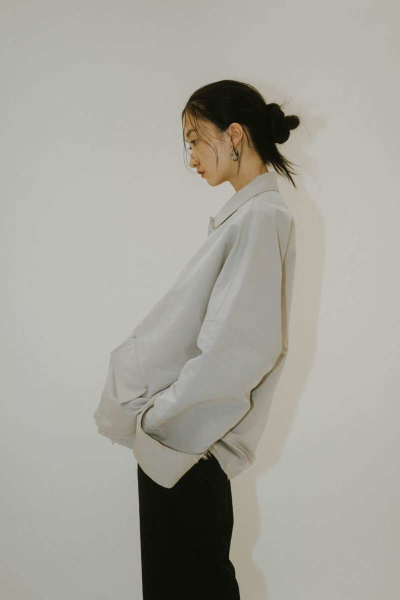 cutting edge shirt jacket(unisex)/iceblue - KNUTH MARF