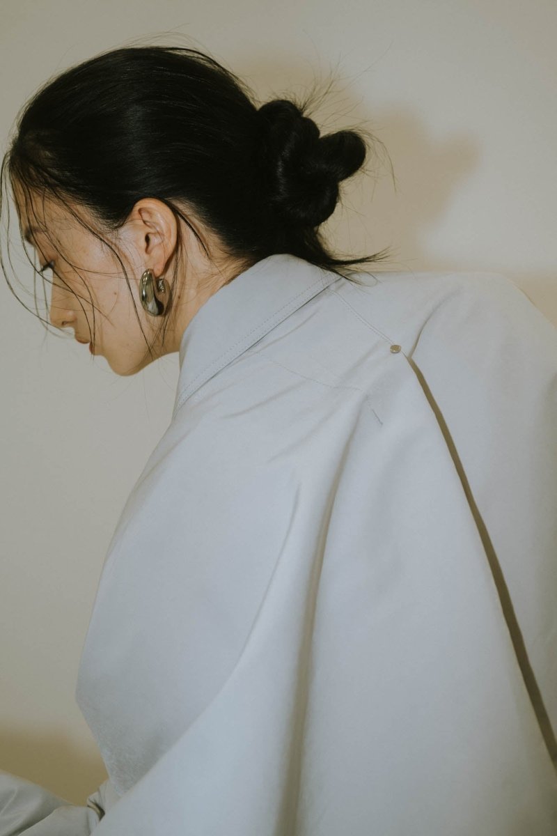 cutting edge shirt jacket(unisex)/iceblue - KNUTH MARF