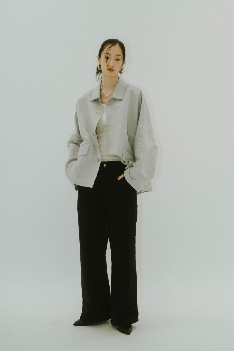 cutting edge shirt jacket(unisex)/iceblue - KNUTH MARF