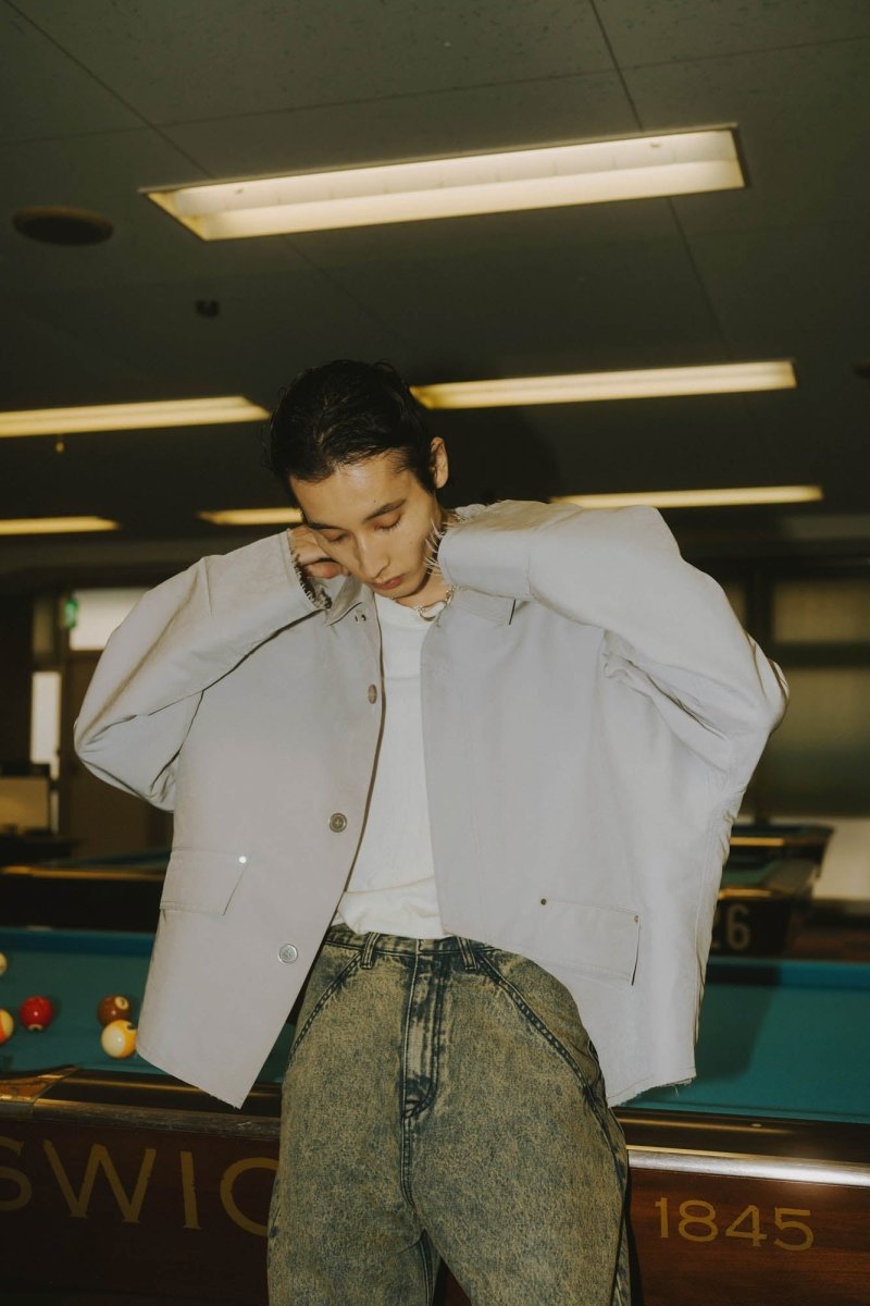 cutting edge shirt jacket(unisex)/iceblue - KNUTH MARF